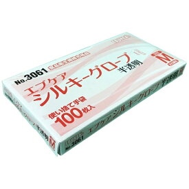 エブノ｜EBUNO シルキーグローブ（M） 3061 100枚入（箱入） 半透明