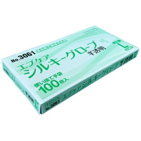 エブノ｜EBUNO シルキーグローブ（L） 3061 100枚入（箱入） 半透明