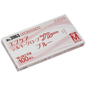 エブノ｜EBUNO シルキーグローブ（M） 3063 100枚入（箱入） ブルー