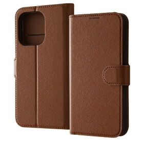 レイアウト｜rayout iPhone 15 Pro（6.1インチ） Like standard 耐衝撃 手帳型レザーケース シンプル マグネット/ブラウン RT-P42ELC1/DK