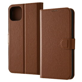 レイアウト｜rayout iPhone 15 Plus（6.7インチ） Like standard 耐衝撃 手帳型レザーケース シンプル マグネット/ブラウン RT-P43ELC1/DK