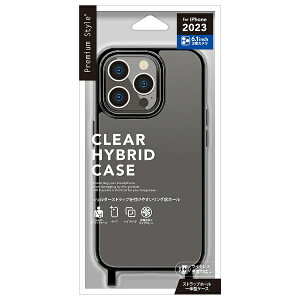 PGA�b�s�[�W�[�G�[ iPhone 15 Pro�i6.1�C���`�j �N���A�n�C�u���b�h�P�[�X �u���b�N Premium Style PG-23BPT07BK