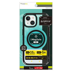 �g���j�e�B�bTrinity iPhone 15�i6.1�C���`�j �mGRAV�n MagSafe�Ή� �Ռ��z�� �n�C�u���b�h�P�[�X �u���b�N TR-IP23M2-GRMS-CLBKK