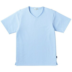 トンボ|TOMBOW キラク 入浴介助用シャツ(男女兼用) CR160(LL) サックス
