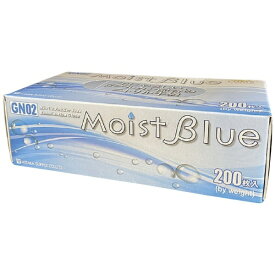 三高サプライ｜MITAKA SUPPLY モイスチャーニトリルグローブ GN02-M （M） 200枚 手袋 ニトリル ブルー