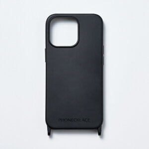 ROA�b���A iPhone 15 Pro Max �i6.7�C���`�j�P�[�X�p �X�g���b�v�z�[���t�� �V���R���P�[�X PHONECKLACE �u���b�N PN25607i15PM