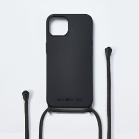 ROA｜ロア iPhone 15 シリコンケース+Rope Strap PHONECKLACE Black PN25668i15
