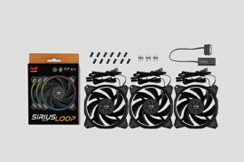 INWIN｜インウィン ケースファンx3 [120mm /1800RPM]＋コントローラー Sirius Loop ASL120 ASL120FAN-3PK