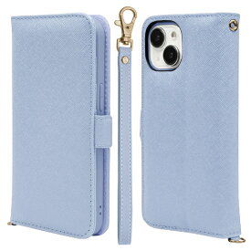 ラスタバナナ｜RastaBanana iPhone 15（6.1インチ） 手帳型ケース+ハンドストラップ カード3枚 ライトブルー