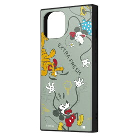 イングレム｜Ingrem iPhone 15（6.1インチ） / 14 / 13 / ディズニー / ハイブリッドケース KAKU / ミッキー＆フレンズ_3 イングレム IQ-DP41K3TB/MAF7