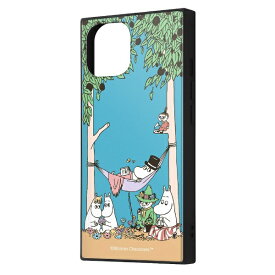 イングレム｜Ingrem iPhone 15（6.1インチ） / 14 / 13 / ムーミン / ハイブリッドケース KAKU / ムーミン一家と仲間達 イングレム IQ-AP41K3TB/MT25