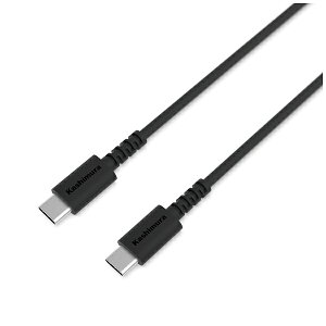 �~���bKASHIMURA USB-C �� USB-C�P�[�u�� [�[�d /�]�� /2.0m /PD60W /USB2.0] �u���b�N AJ-645 [USB-C �� USB-C]