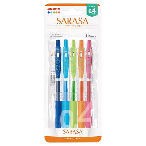 �[�u���bZEBRA �{�[���y�� SARASA CLIP(�T���T�N���b�v) 5�F�Z�b�g JJS15-5C-N [0.4mm]