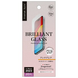 PGA｜ピージーエー iPhone 15 Plus（6.7インチ）／iPhone 15 Pro Max（6.7インチ） ガイドフレーム付 液晶保護ガラス BRILLIANT ［アンチグレア］ Premium Style アンチグレア PG-23CGLW01AG
