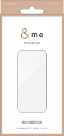 ELECOM｜エレコム iPhone 15 Pro（6.1インチ） ガラスフィルム/フレーム/メッキ/シルバー PM-A23CFLGFSV