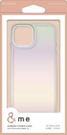 ELECOM｜エレコム iPhone 15（6.1インチ） ハイブリッドケース/&Me/オーロラ/クリア PM-A23AHVCACR