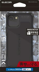 ELECOM｜エレコム iPhone 15（6.1インチ） ハイブリッドケース/ZEROSHOCK/ブラック PM-A23AZEROBK