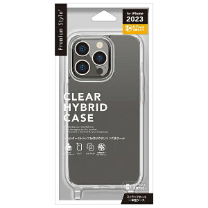 PGA�b�s�[�W�[�G�[ iPhone 15 Pro Max�i6.7�C���`�j�N���A�n�C�u���b�h�P�[�X Premium Style PG-23DPT04CL