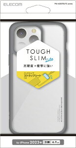 ELECOMbGR iPhone 15 Pro Maxi6.7C`j nCubhP[X/wʃNA/O[ PM-A23DTSLFCGY