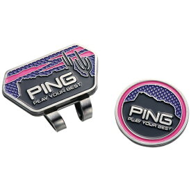 ピン｜PING ゴルフマーカー AC-N2308 モニュメントバレー クリップマーカー(ミッドナイト パープル)37169-03