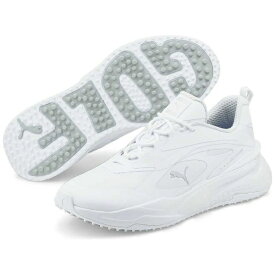 プーマ｜PUMA 26.0cmメンズ ゴルフシューズ GS ファスト ラバーアウトソール スパイクレス シューズ(Puma White×Puma White)376357【返品交換不可】