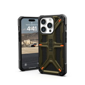 UAG｜URBAN ARMOR GEAR iPhone15 Pro MONARCH ケブラー エレメントグリーン UAG-IPH23MA-P-KG