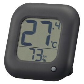 オーム電機｜OHM ELECTRIC 温度が見やすい温湿度計 ブラック TEM-100B-K [デジタル]
