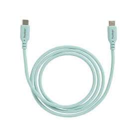 HAMEE｜ハミィ USB-C ⇔ USB-Cケーブル [充電 /転送 /1.0m /PD60W /USB2.0] humor ミントグリーン 669-961476 [USB-C ⇔ USB-C]