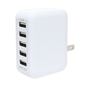�i�J�o���V�bNakabayashi USB-AC�A�_�v�^�@5�|�[�g�^�C�v�@���@5�̈��S�ی�@�\���� �z���C�g IPA-60U2/WH [5�|�[�g]