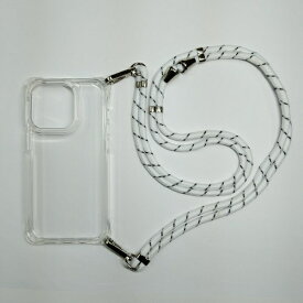 Acro’s｜アクロス iPhone 14 Pro ショルダー付クリアケース 4角 ホワイト AIC22-SH14PWH