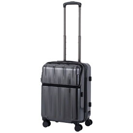 TTC エストップ（Sサイズ）ストッパー スーツケース（拡張機能付き） HIDEO WAKAMATSU（ヒデオワカマツ） ブラックヘアライン 85-76672 [TSAロック搭載]