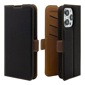 ラスタバナナ｜RastaBanana iPhone 15 Pro（6.1インチ） 手帳ケース サイドマグネット 耐衝撃 カード3枚 BK×BR ラスタバナナ