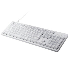 【エントリーで最大2万ポイント当たる｜11/18迄】 ELECOM｜エレコム キーボード Leggero(茶軸) ホワイト TK-MC50UKTWH [有線 /USB]