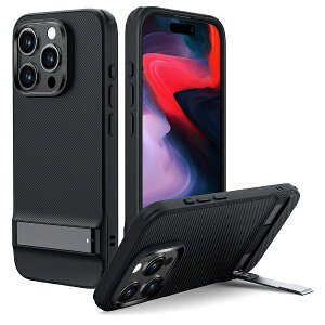 �C�[�G�X�A�[���bESR iPhone 15 Pro�i6.1�C���`�j�X�^���h�t�\�t�g�P�[�X ESR Black ESRBoostKickstandCaseCompatiblewithiPhone15Pro