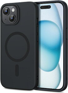 C[GXA[bESR iPhone 15 Plusi6.7C`j VRP[X ESR Black CloudSoftCase(HaloLock)CompatiblewithiPhone15Plus