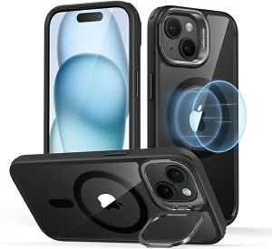 �C�[�G�X�A�[���bESR iPhone 15 Plus�i6.7�C���`�j�X�^���h�t�n�C�u���b�h�P�[�X ESR Clear Black ClassicHybridCasewithStandHaloLockforiPhone15Plus