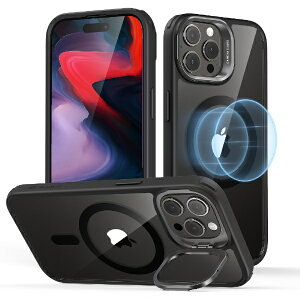 �C�[�G�X�A�[���bESR iPhone 15 Pro Max�i6.7�C���`�j�X�^���h�t�n�C�u���b�h�P�[�X ESR Clear Black ClassicHybridCasewithStandHaloLockforiPhone15ProMa