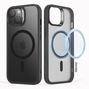 �C�[�G�X�A�[���bESR iPhone 15 Plus�i6.7�C���`�j�n�C�u���b�h�P�[�X ESR Frosted Black ClassicHybridCase(HaloLock)foriPhone15Plus