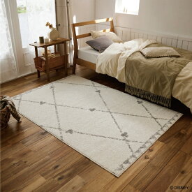 スミノエ｜SUMINOE ミッキー　ラインラグ 90×185cm アイボリー