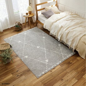 スミノエ｜SUMINOE ミッキー　ラインラグ 130×185cm グレー