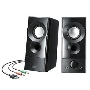 TTvCbSANWA SUPPLY MM-SPL20UBK PCXs[J[ USB-A / 3.5mmڑ [USBd]