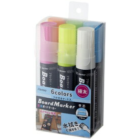 レイメイ藤井｜Raymay Fujii 蛍光ボードマーカー 極太 6本パック [平芯/15・9・4mm]