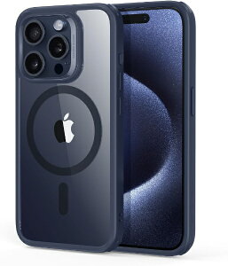 �C�[�G�X�A�[���bESR iPhone 15 Pro�i6.1�C���`�j�n�C�u���b�h�P�[�X ESR Clear Dark Blue ClassicHybridCase(HaloLock)foriPhone15Pro