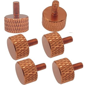 SSA｜エスエスエーサービス カラバリ 手回しミリネジ M3-6MM つまみミニサイズ [6個入] SN-015シリーズ オレンジ SN-015OR