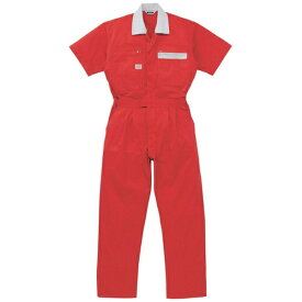 山田辰｜YAMADA TATSU AUTO−BI　半袖つなぎ服5601−005レッド−L 5601005L 【メーカー直送・代金引換不可・時間指定・返品不可】