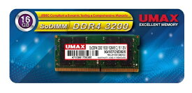 UMAX｜ユーマックス 増設メモリ UM-SODDR4-3200 UM-SODDR4S-3200-16G [SO-DIMM DDR4 /16GB /1枚]