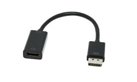 GREEN HOUSE｜グリーンハウス 映像変換アダプタ [DisplayPort オス→メス HDMI] 4K対応 GH-DAHDA15-BK [HDMI⇔DisplayPort /0.15m]