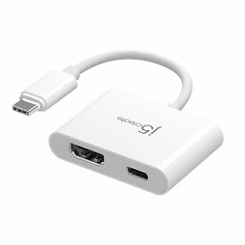 j5 create｜ジェイファイブクリエイト 映像変換アダプタ [USB-C オス→メス HDMI /USB-Cメス給電 /USB Power Delivery対応 /100W] 4K対応(Chrome/iPadOS/Mac/Windows対応) ホワイト JCA152