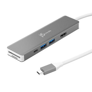 j5 createbWFCt@CuNGCg mUSB-C IXX J[hXbgx2 / HDMI / USB-Ax2 / USB-Cx2nUSB PDΉ 100W hbLOXe[V Vo[/zCg JCD390 [USB Power DeliveryΉ]