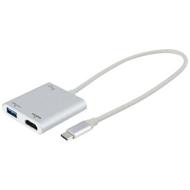 ナカバヤシ｜Nakabayashi 映像変換アダプタ [USB-C オス→メス HDMI /USB-A＋USB-Cメス給電 /USB Power Delivery対応 /100W] 4K対応(Chrome/Android/iPadOS/Mac/Windows11対応) シルバー UD-C03SL